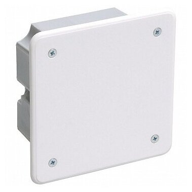 Коробка КМ41001 распаячная для твердых стен 92x92x45 (с саморезами, с крышкой) | код. UKT11-092-092-040 | IEK (30шт. в упак.)