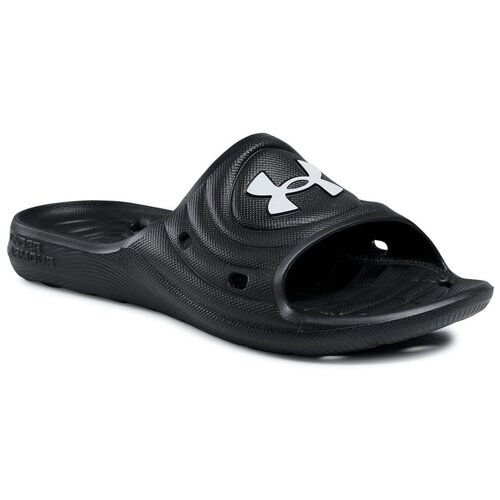 фото Шлепанцы under armour locker iv slides, размер 8, black/white