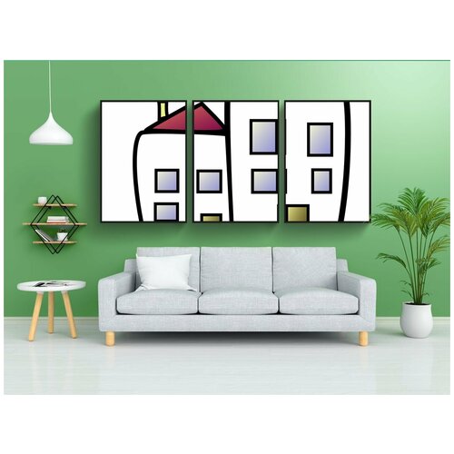 фото Набор модулных постеров для интерьера "здания, архитектуры, бизнес" 60x90 см. в тубусе, без рамки lotsprints