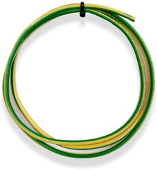 Провод электрический ПуГВнг(A)-LS 1х6 мм2 Зелено-желтый, 5м