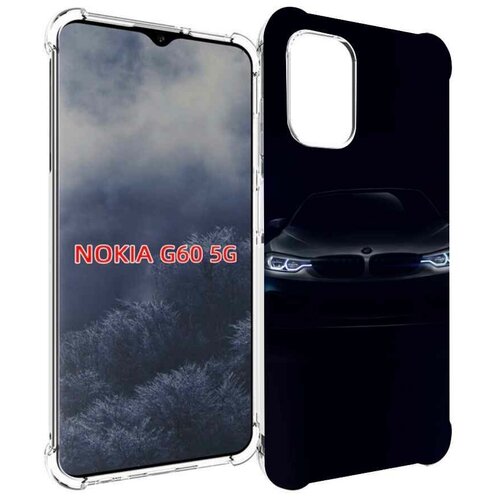 Чехол MyPads bmw бмв 1 мужской для Nokia G60 5G задняя-панель-накладка-бампер