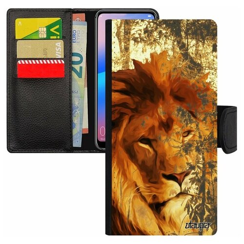 фото Чехол книжка на мобильный redmi 6a, "лев" зверь самец utaupia