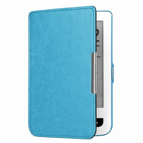 Чехол-обложка футляр MyPads для Pocketbook 622/ 623 из качественной эко-кожи тонкий с магнитной застежкой голубой