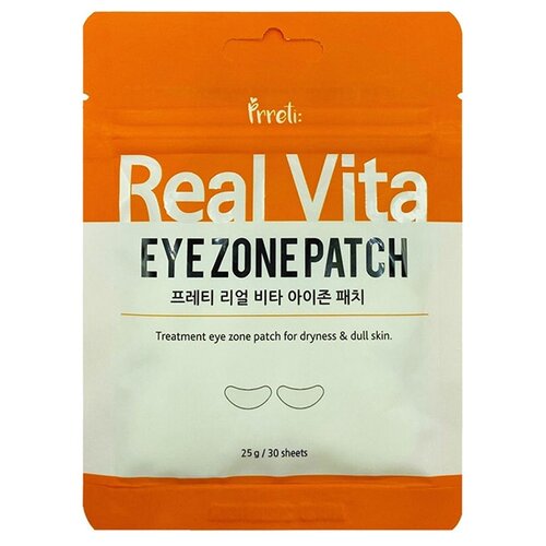 Prreti Патчи антивозрастные с ниацинамидом и аденозином Real Vita Eye Zone Patch, 30 шт. vitamin b complex supplement of vb1 vb2 vb6 vb12 folic acid niacin pantothenic acid