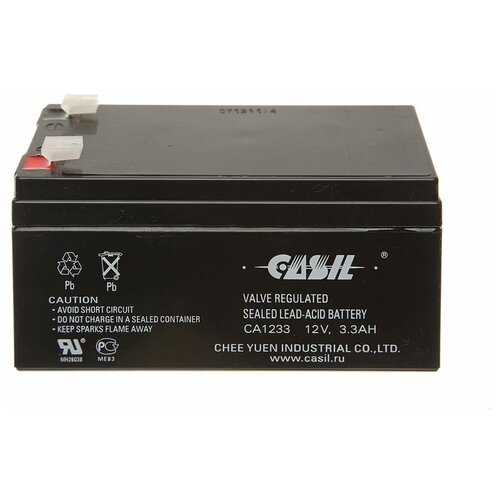 Свинцово-кислотный аккумулятор CASIL CA1233 (12 В, 3.3 Ач)