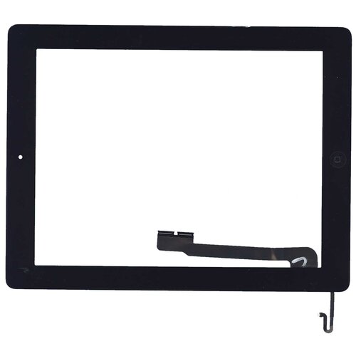 Сенсорное стекло (тачскрин) для iPad 4 черное с кнопкой OEM for ipad air 1 9 7 case slim folio stand coque magnetic a1474 a1475 smart auto sleep pvc protective cover for ipad air 1 cover