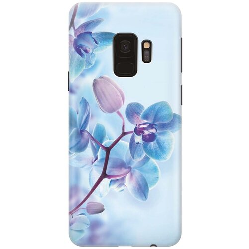 фото Gosso ультратонкий силиконовый чехол-накладка для samsung galaxy s9 с принтом "синий цветок на синем"