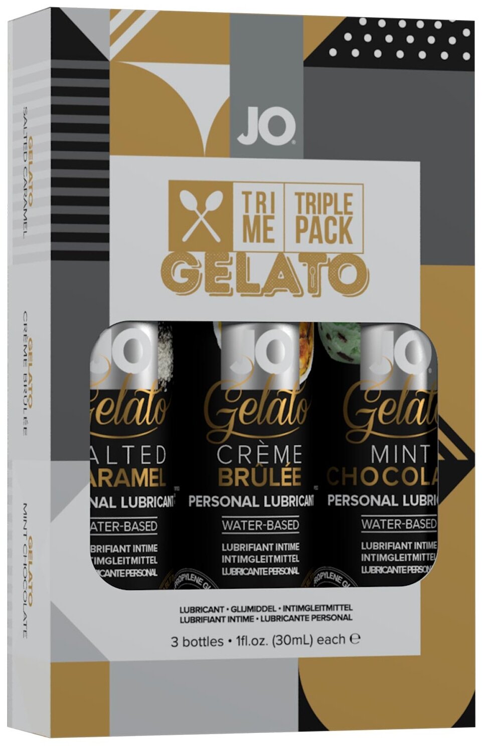 Подарочный набор вкусовых лубрикантов Tri-Me Triple Pack Gelato