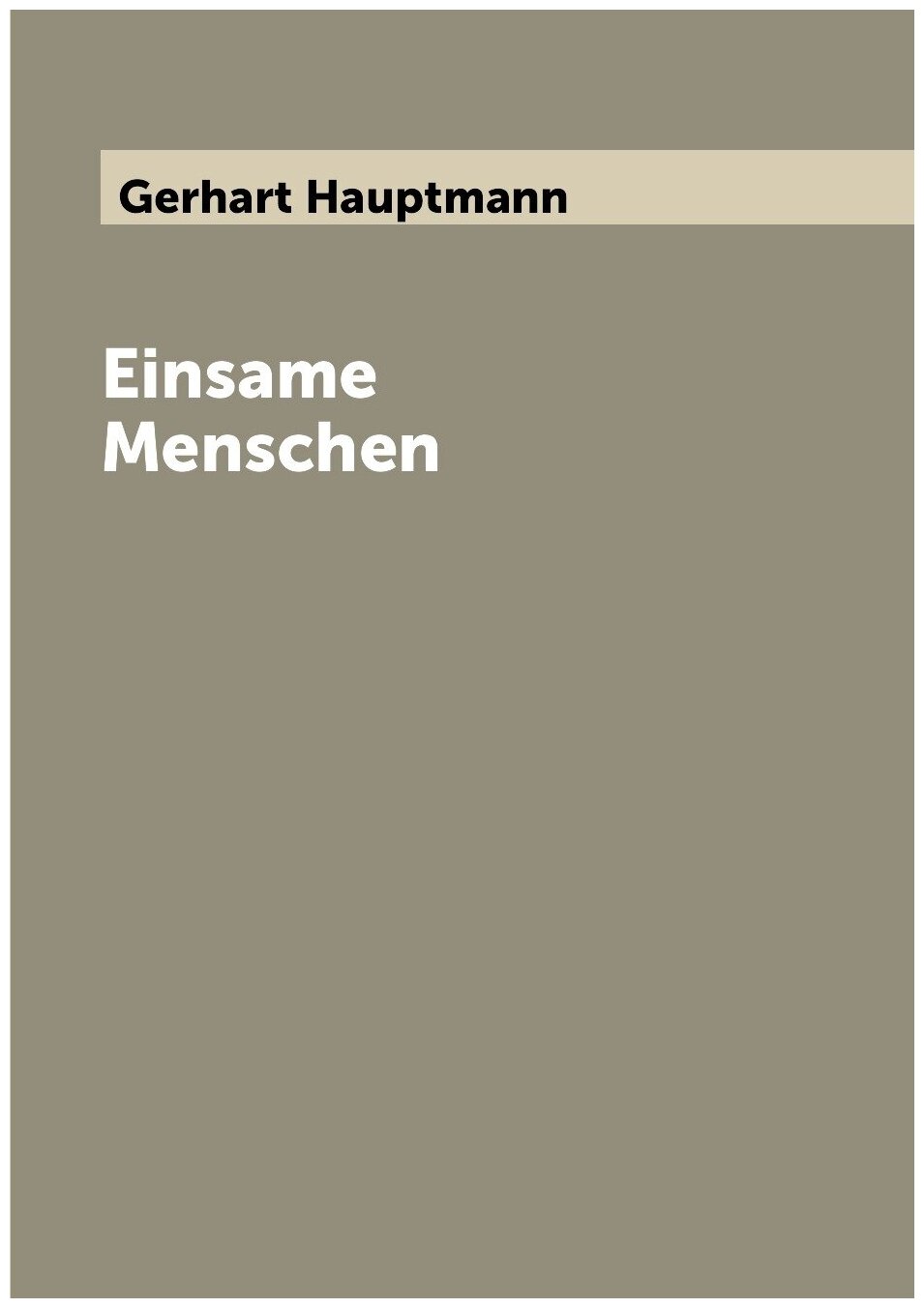 Einsame Menschen