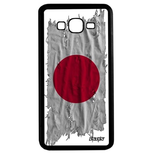 фото Противоударный чехол для мобильного // galaxy grand prime // "флаг японии на ткани" дизайн страна, utaupia, белый