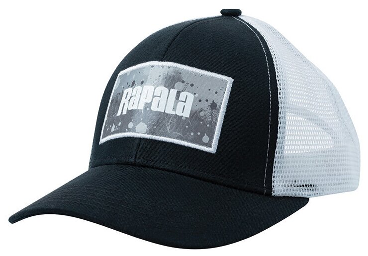 Rapala, Кепка с сеткой Grey Splash Logo, черная, арт. APRSCTCBWG