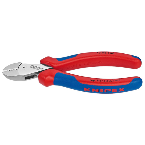 фото Компактные кусачки боковые x-cut® knipex, хром, 12 мм², ø 4,8/3,8/2,2/2,7 мм, двухкомпонентные чехлы