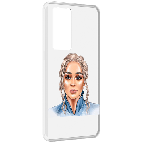 Чехол MyPads красивая-нарисованная-девушка-блондинка женский для Realme GT Master Explorer Edition задняя-панель-накладка-бампер