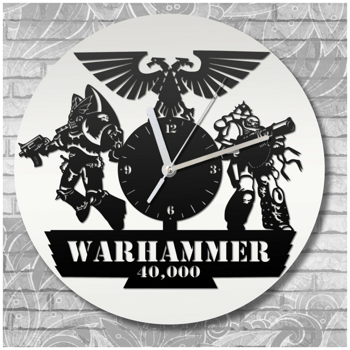 Настенные часы деревянные бесшумные вархаммер 40000 warhammer 40000 - 320