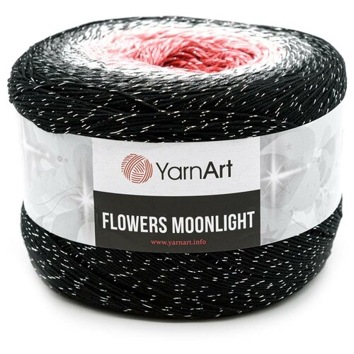 фото Пряжа для вязания yarnart 'flowers moonlight' 260гр 1000м (53% хлопок, 43% полиакрил, 4% металлик) (3260 секционный), 2 мотка