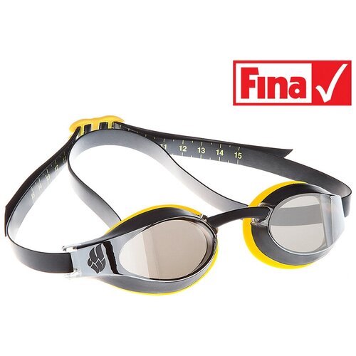 фото Очки для плавания mad wave x-look mirror, желтый