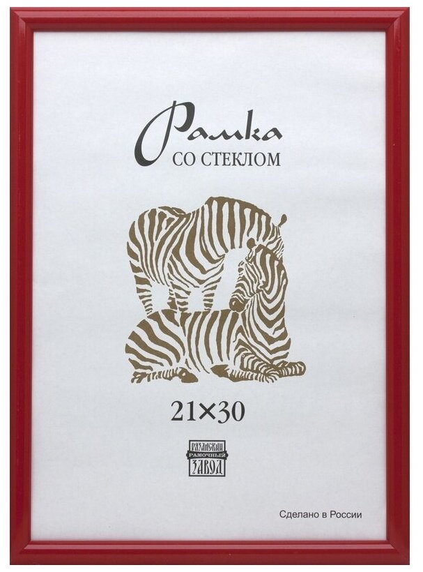 Рамка оформительская Zebra пластиковая, А4, красного цвета