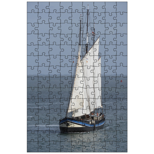 фото Магнитный пазл 27x18см."морской, парусная лодка, море" на холодильник lotsprints