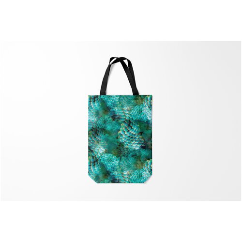 фото Сумка-шоппер / 31х42 см / популярные иллюстрации / искусство чешуя русалки burnettie