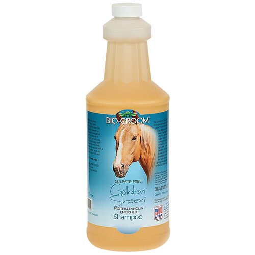 Bio-Groom Шампунь для лошадей, с ланолином (концентрат 1:4), Bio-Groom Golden Sheen, 946мл