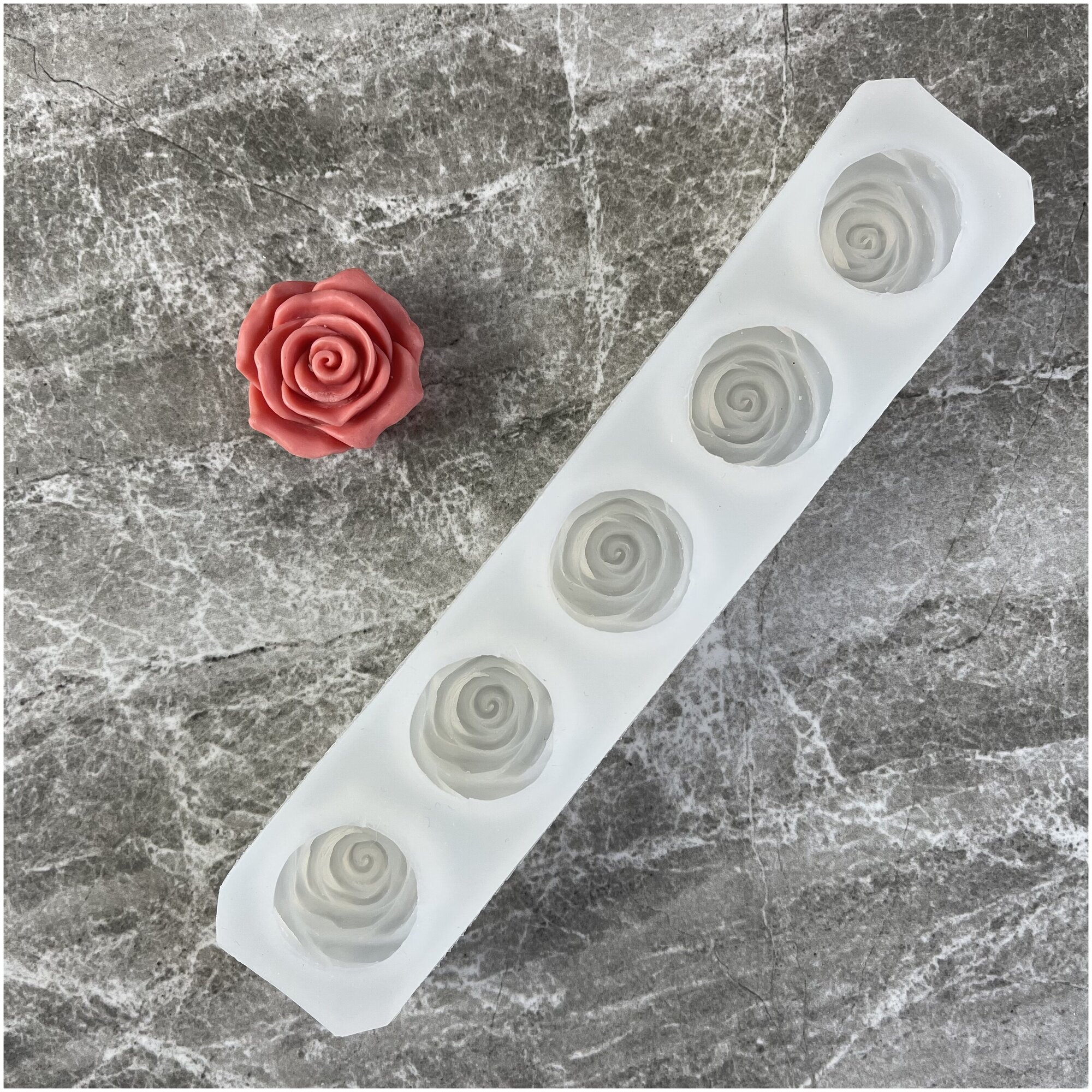 Силиконовая форма Роза молд для шоколада мыло 3д цветок кулинарная букет формочки творчество