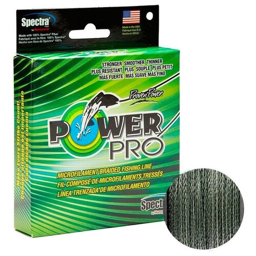 плетеный шнур power pro powerpro d 0 23 мм 135 м 15 кг moss green 1 шт Плетеный шнур Power Pro PowerPro d=0.41 мм, 135 м, 40 кг, moss green, 1 шт.