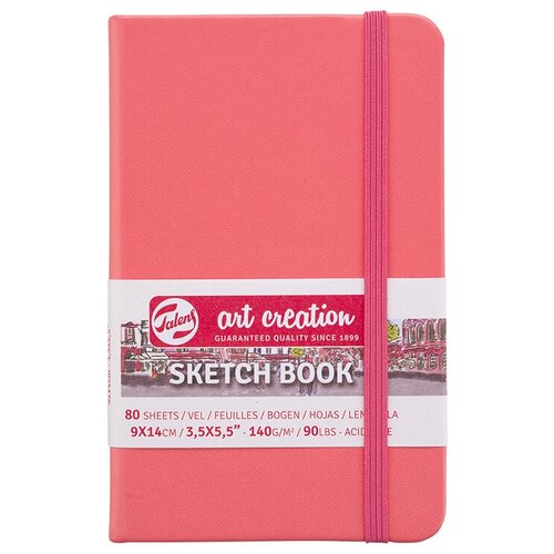 ArtCreation Блокнот для зарисовок 140 гм2 А6- 9 х 14 см твердый переплет 80 л коралловый 9314311M 1730₽