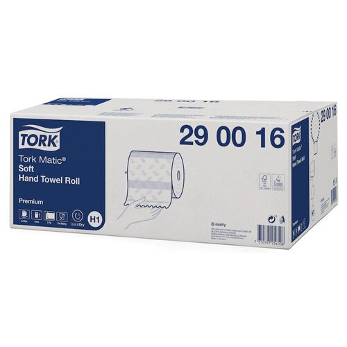 фото Полотенца бумажные tork premium soft 2сл. 100м 400л белый для matic system, 6 пачек в упаковке