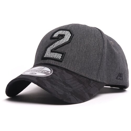 фото Бейсболка мужская кхл с номером 2 atributika & club, кепка серая с цифрой "два" атрибутика и клуб