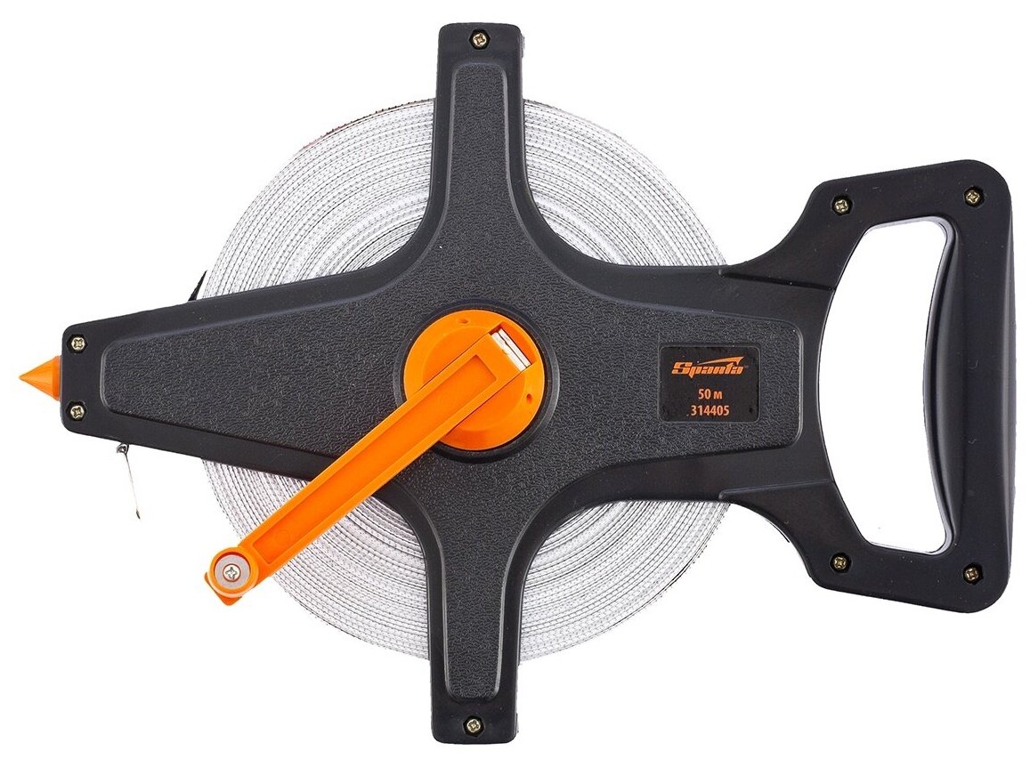 фото Рулетка геодезическая, 50 м х 12.5 мм, лента ПВХ, открытый корпус Sparta