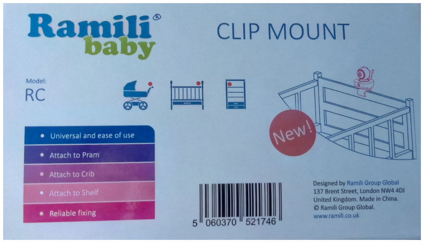 Крепление к коляске или кроватке для видеоняни Ramili Baby RV1300 - фото №2