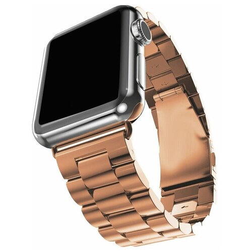 Стальной ремешок для Apple Watch 42/44/45 мм / Стальной браслет для Apple Watch 42/44/45 мм Цвет золотистый