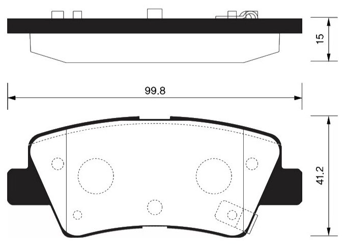 Дисковые тормозные колодки задние SANGSIN BRAKE SP1407 (4 шт.)