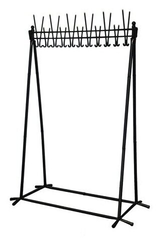 Вешалка напольная "Алла", 1,82 м, 22 крючка, металл, черная - фотография № 1
