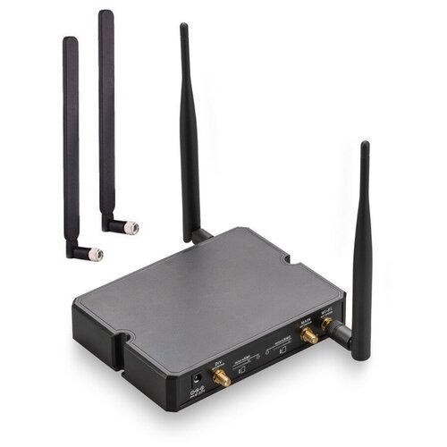 Роутер Kroks Rt-Cse DS m4 со встроенным модемом LTE cat.4, две SIM-карты + 4 антенны (2 для Wi-Fi, 2 для 3G/4G LTE) комплект 4g cat 6 роутер cpe lte c300 1 с антенной 2 12дб и кабелями