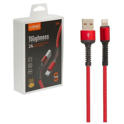 Кабель USB Lightning 1m LS63 LDNIO ldnio ls553 usb кабель lightning 3m 2 1a медь 152 жилы плоский white