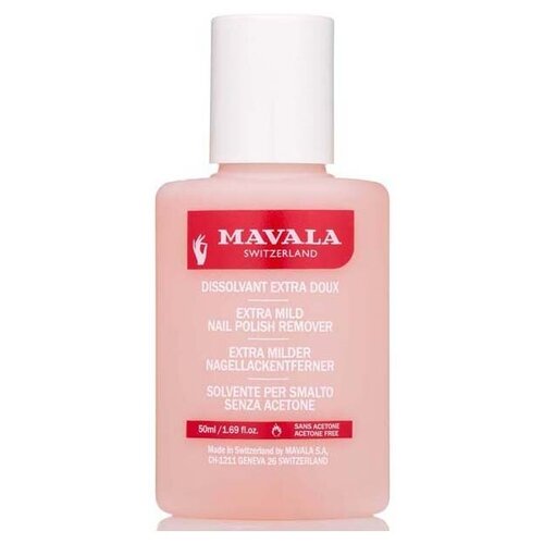 Жидкость для снятия лака Розовая Nail Polish Remover Pink 50мл (пласт. бут.), Mavala (Мавала) 50 мл