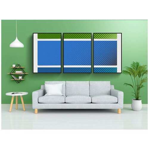 фото Набор модулных постеров для интерьера "знамя, точка, шаблон" 60x90 см. в тубусе, без рамки lotsprints