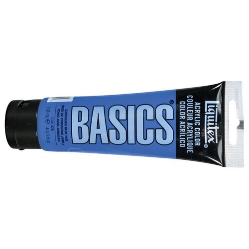 Liquitex Краска акриловая Basics, туба 118мл, №470 церулеум имит, liquitex краска акриловая basics 601 желтый неаполитанский имит