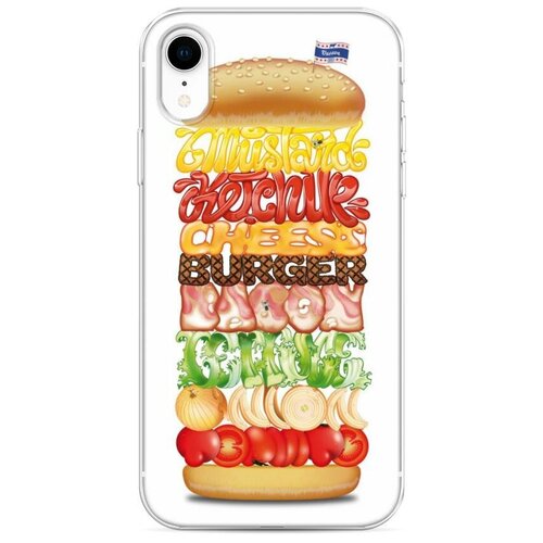 фото Силиконовый чехол "бургеры 4" на apple iphone xr / айфон xr case place