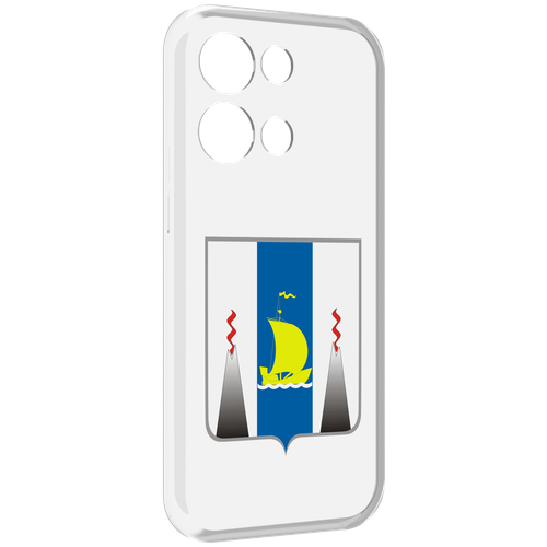 Чехол MyPads герб-сахалиснкой-области для OPPO Reno8 Pro задняя-панель-накладка-бампер