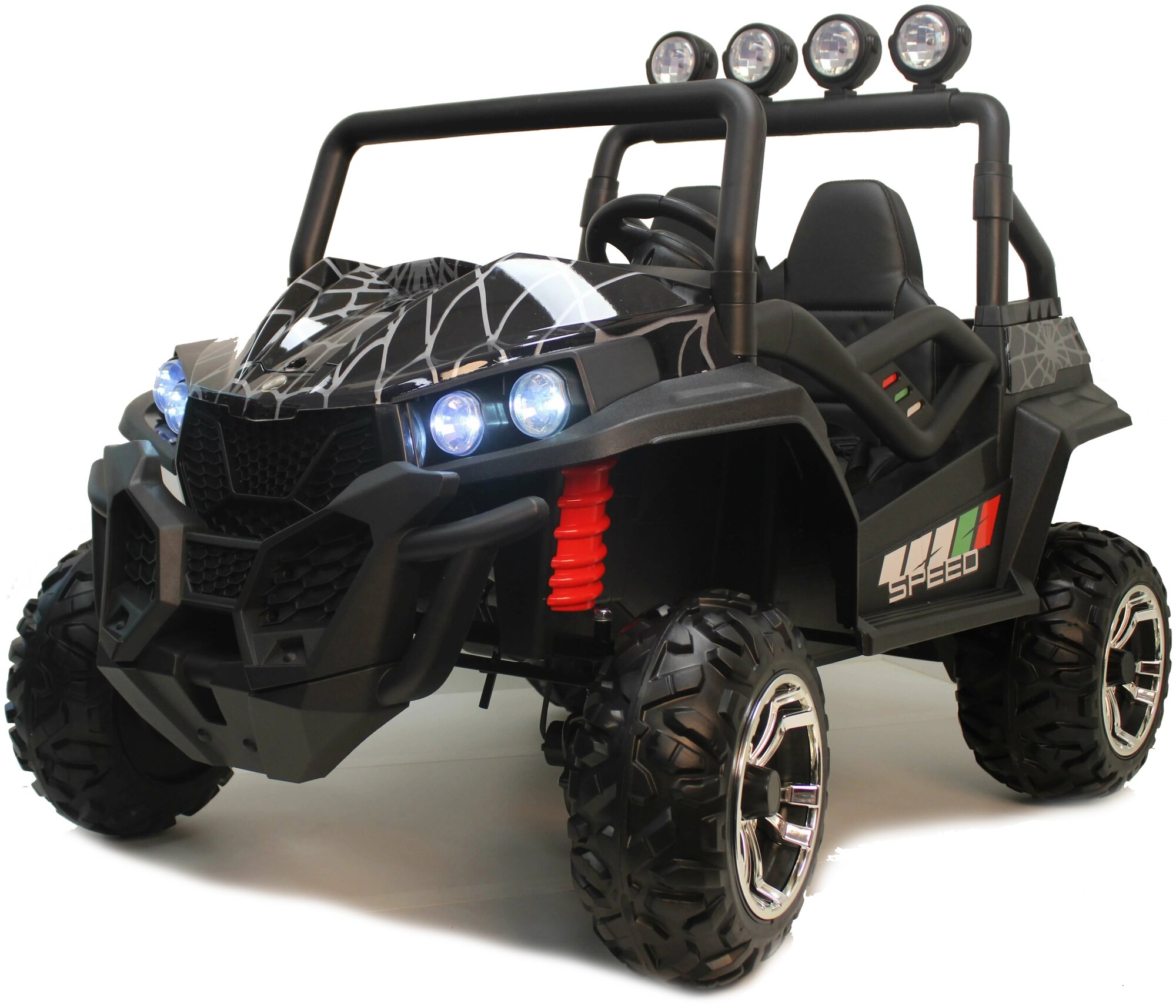 RiverToys Детский электромобиль T888TT 4WD 24V черный Spider