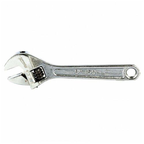 Ключ разводной, хромированный 150мм // Sparta комплект 5 штук ключ разводной 300 мм хромированный sparta 155355