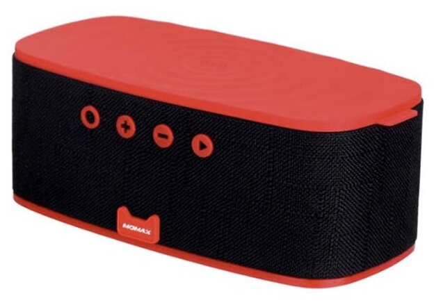 Портативная акустика Momax Q.Zonic Wireless Charging Bluetooth Speaker - Red, Красный - фото №5