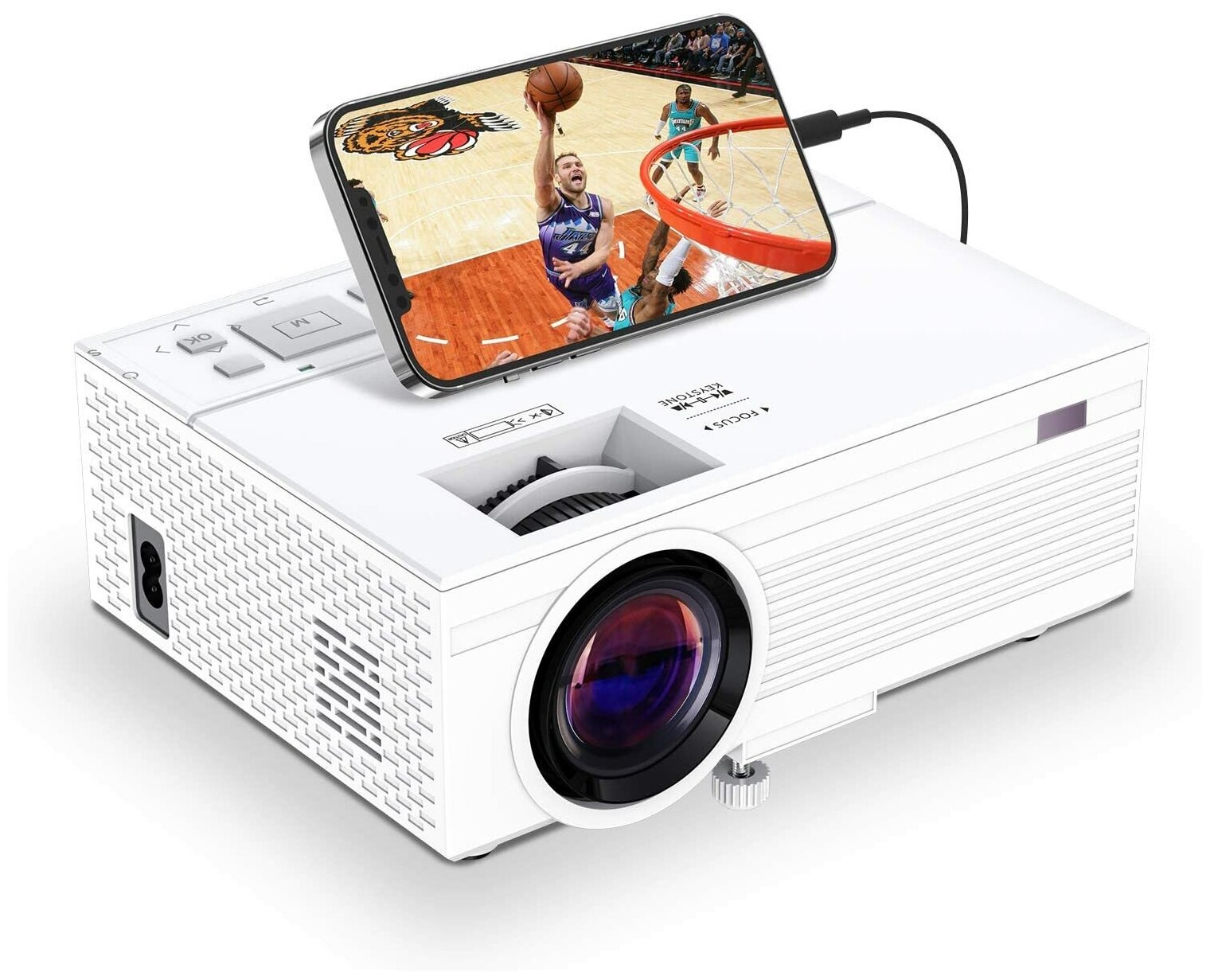 Мини-проектор 1080P Full HD с дистанционным управлением проектор для домашнего кинотеатра совместимый с HDMI VGA USB TF AV