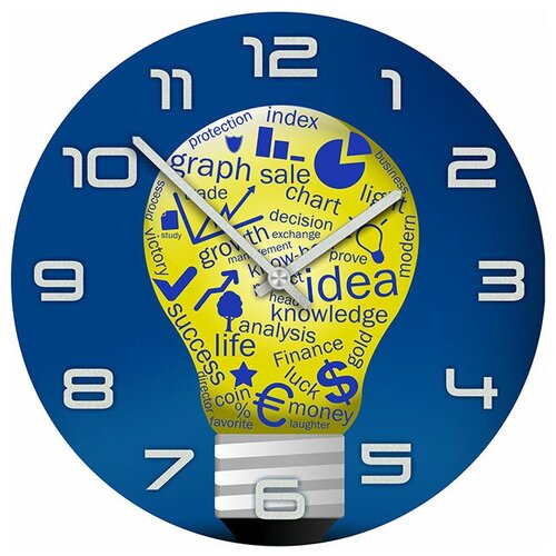 фото Svs настенные часы svs 3001564 лампочка идей