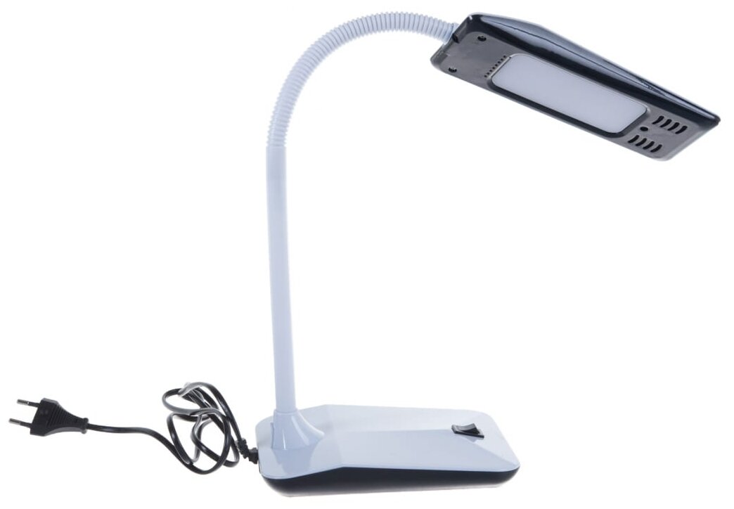 TLD-545 Black-White/LED/350Lm/3500K Светильник настольный, 4W. Механический выключатель. Черный с бе