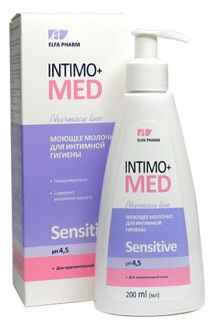 Intimo+Med Моющее молочко для интимной гигиены Sensitive 200мл