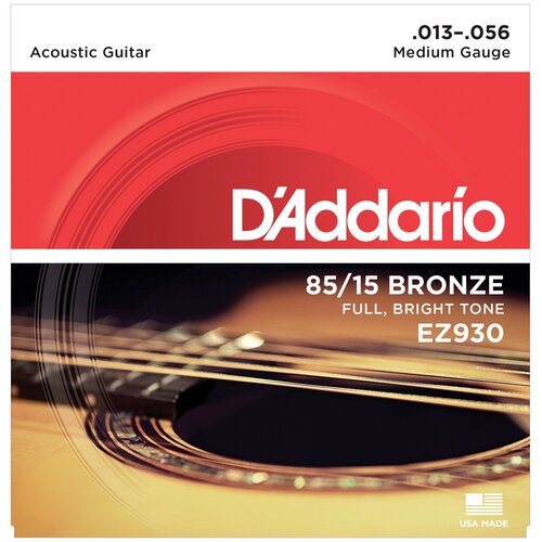 D'Addario EZ930 Medium Струны для акустической гитары струны для акустической гитары 013 056 gibson sag cpb13 coated phosphor bronze acoustic guitar strings medium