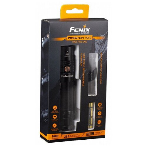 фото Набор fenix pd36r led flashlight+e01 v2.0